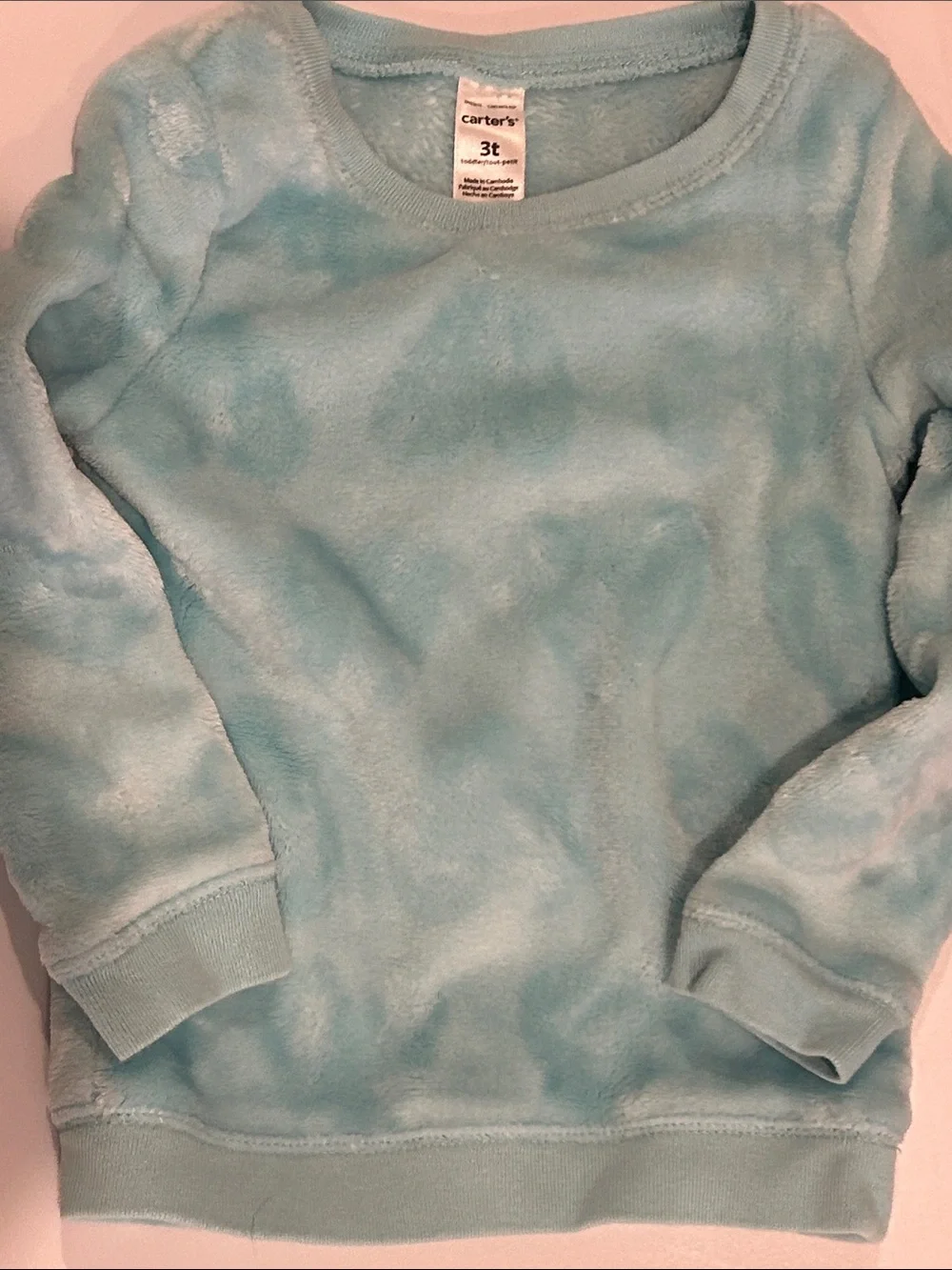 Carter's Light Turquoise Fleece Heart Sweatshirt and Gray Knit Leggings